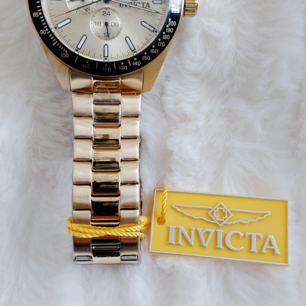Invicta Gold and Black Mens 45mm Watch - Picture 3 of 4